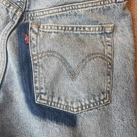 Levis Ribcage Womens Blue Medium Wash‎ Straight Leg Ankle Jeans Size 29 - Picture 10 of 13